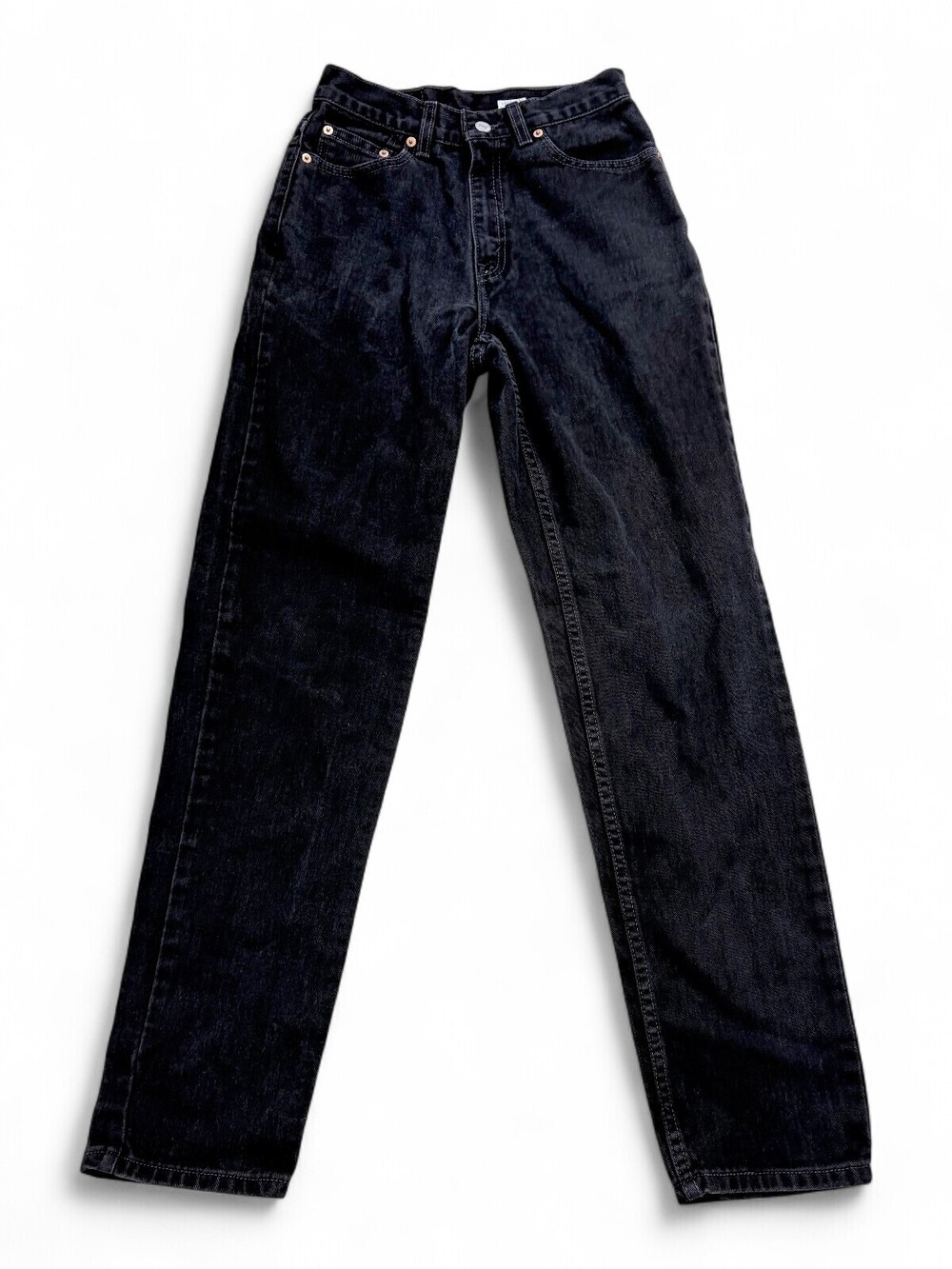 Levis 512 Slim Taper Jeans Womens 6 Black High Waisted Made in USA Vintage Denim